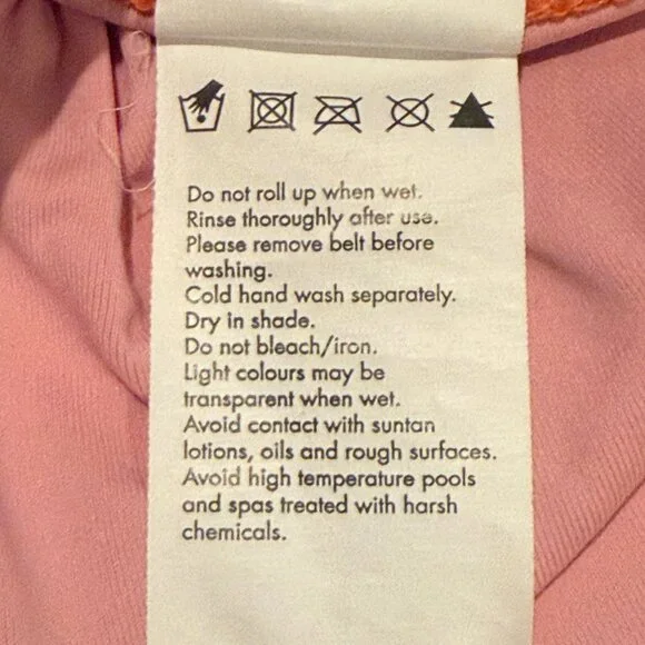 Zimmerman | Golden Metallic Bandeau Belted Swimsuit | Ombrè | Size: 8-10 - Picture 3 of 16